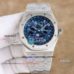 AAA replica Audemars Piguet Royal Oak blue dial stainless steel Swiss automatic mechanical watch 